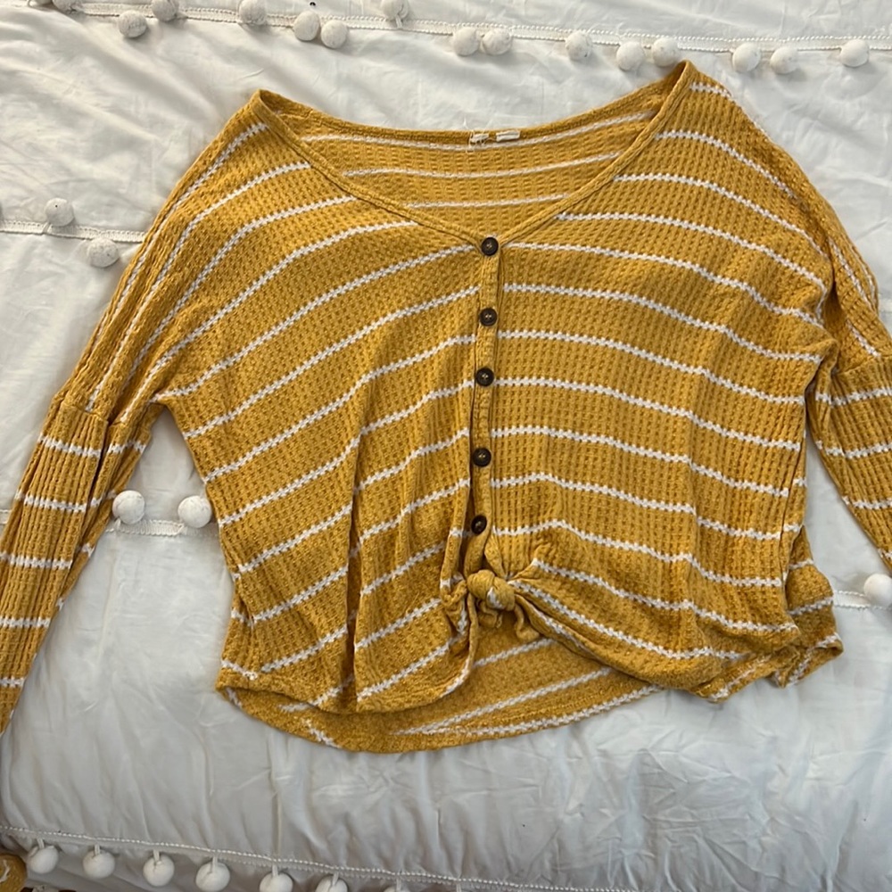 waffle knit long sleeve